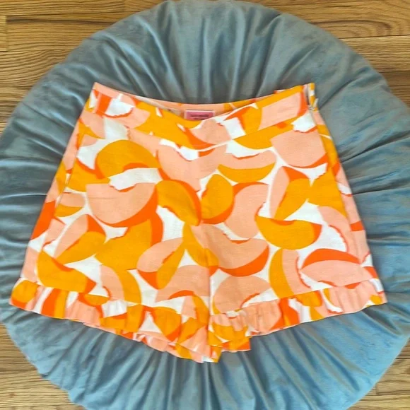 NWT Kate spade Peaches Ruffle Shorts